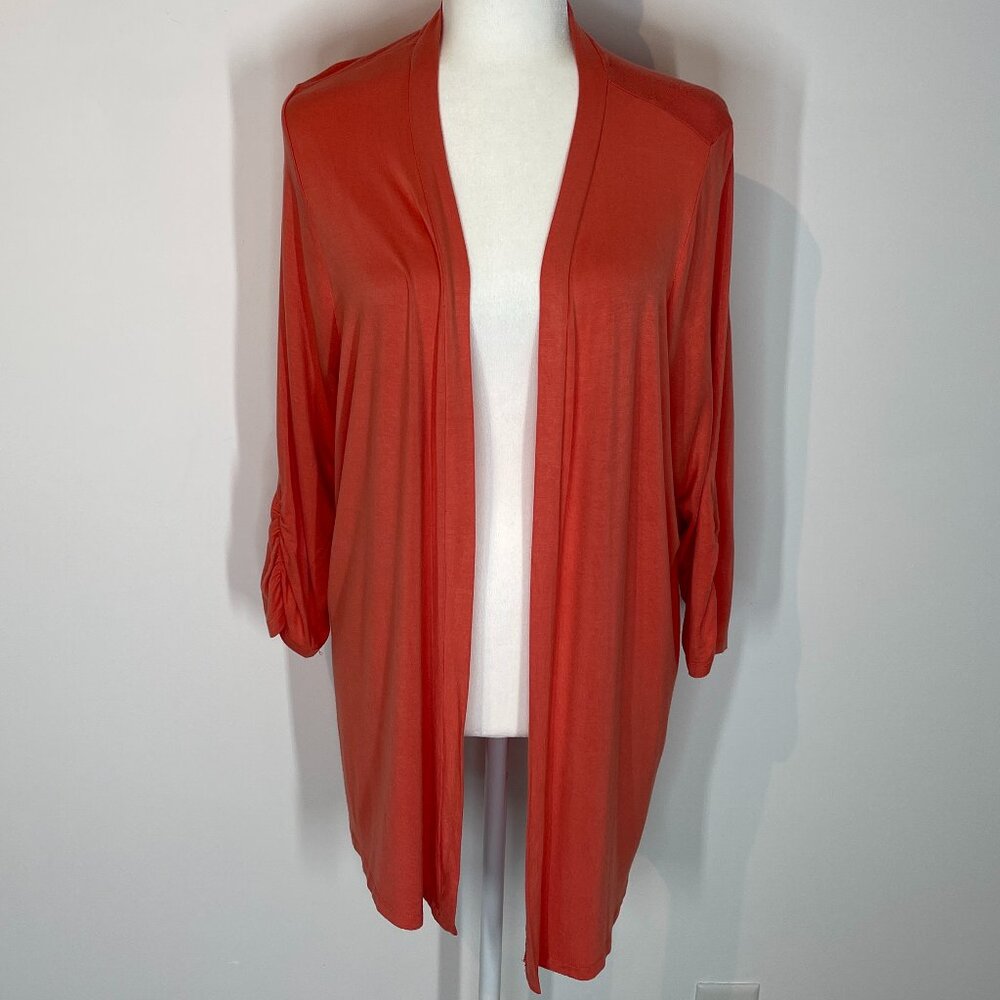 Lane Bryant Coral Open Front Lightweight Cardigan size 14/16